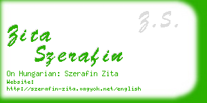 zita szerafin business card